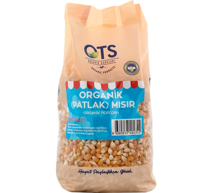Ots organik Patlak mısır 750gr
